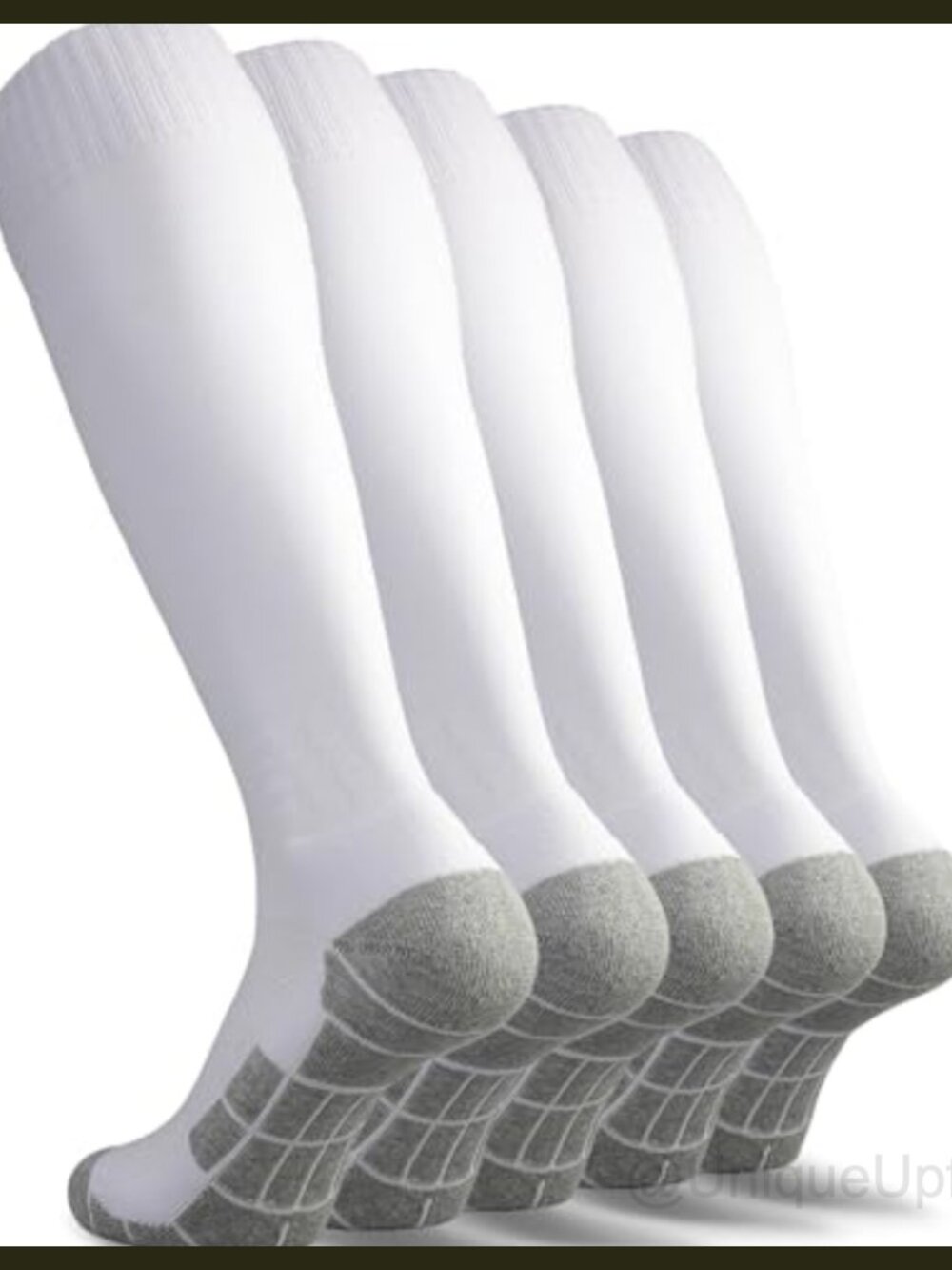 CWVLC Soccer Socks Knee High Tube Athletic Socks 5 Pairs Breathable